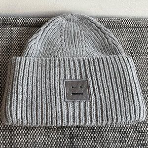 Acne Studios Grey Wool Fisherman Beanie Toque Brand New with Tags